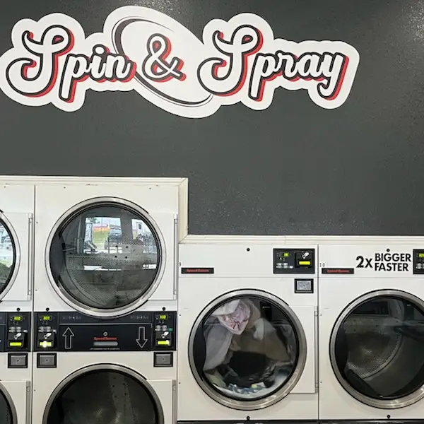 spin and spray laundromat machines