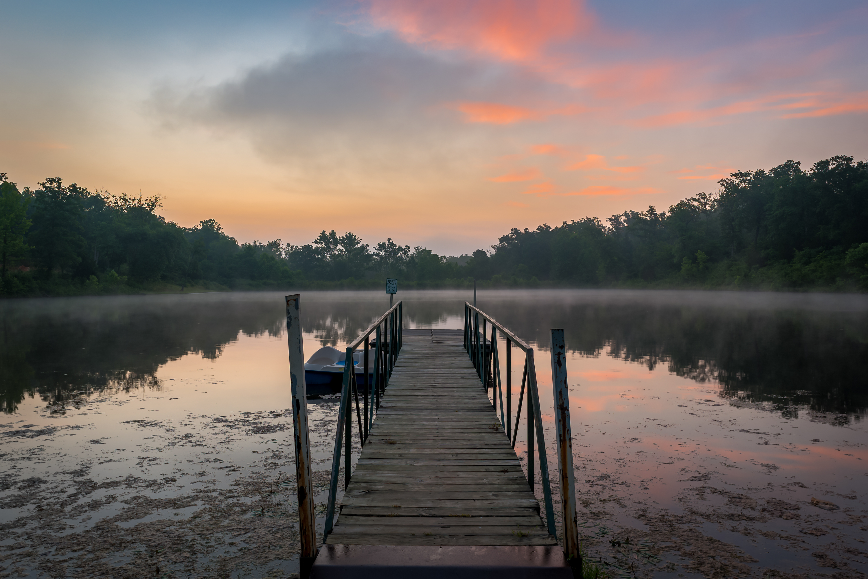 image of a pier on a lake